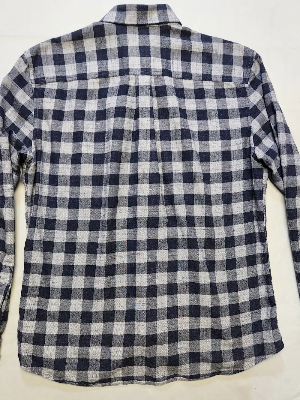 JOHNNIE-O Hangin' Out Plaid Button Down Flannel Gray Blue Small Orion L/sleeve